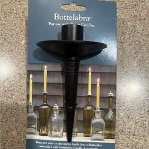 Bottelabra Black Candle Holder